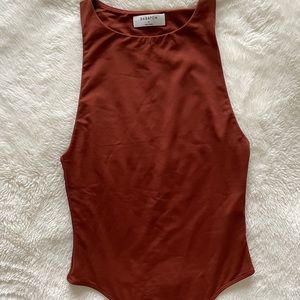 Aritzia Babaton Contour ‘90s Bodysuit - Size Small Rich Copper